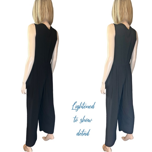 Tahari Jumpsuit Romper 1-Piece Surplice V-Neck Cross Over Front with Tie Waist - Picture 12 of 15